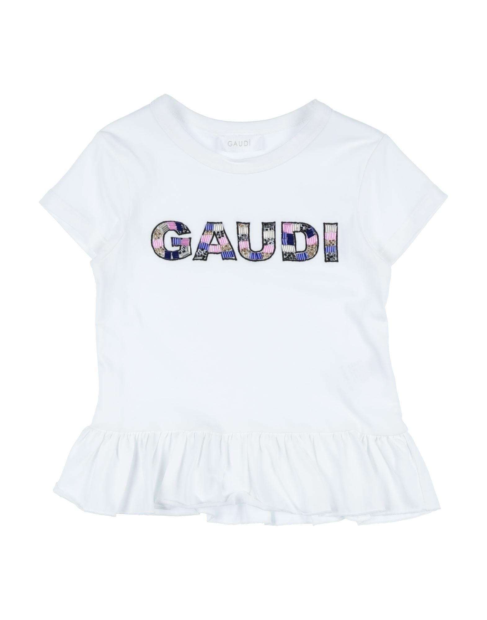Gaudì Kids'  Toddler Girl T-shirt White Size 4 Cotton