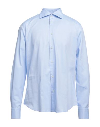 Shop P. Langella Man Shirt Sky Blue Size Xxl Cotton