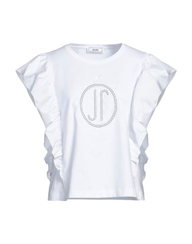 Jijil Woman T-shirt White Size 6 Cotton, Polyamide, Nylon, Elastane