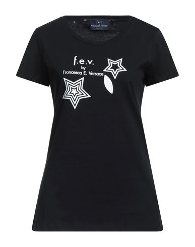 Fev F. E.v. Woman T-shirt Black Size M Cotton