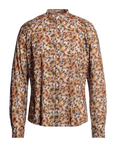 Ognunolasua By Camicettasnob Man Shirt Brown Size 17 Cotton