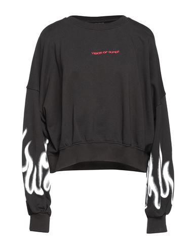 Woman Sweatshirt Black Size XS Cotton