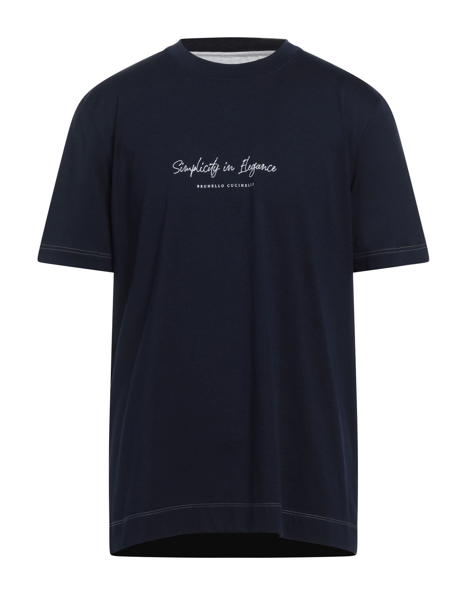 Brunello Cucinelli T-shirts In Midnight Blue