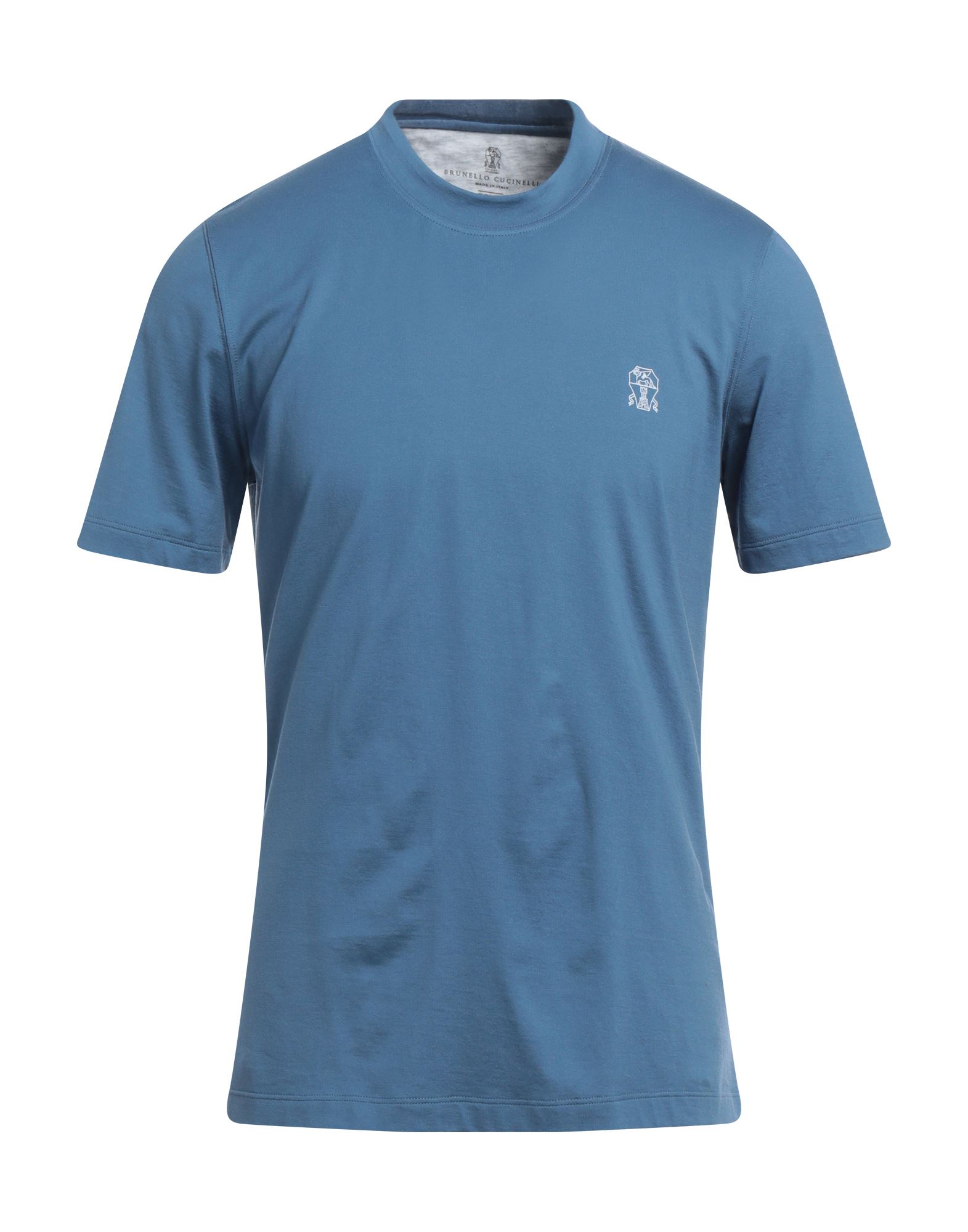 Brunello Cucinelli T-shirts In Pastel Blue