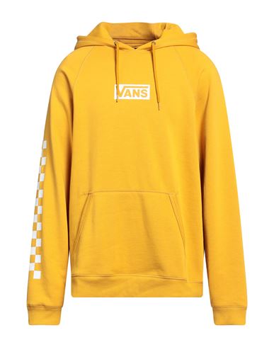 Vans Mn Versa Standard Hoodie Man Sweatshirt Ocher Size Xl Cotton, Polyester In Yellow