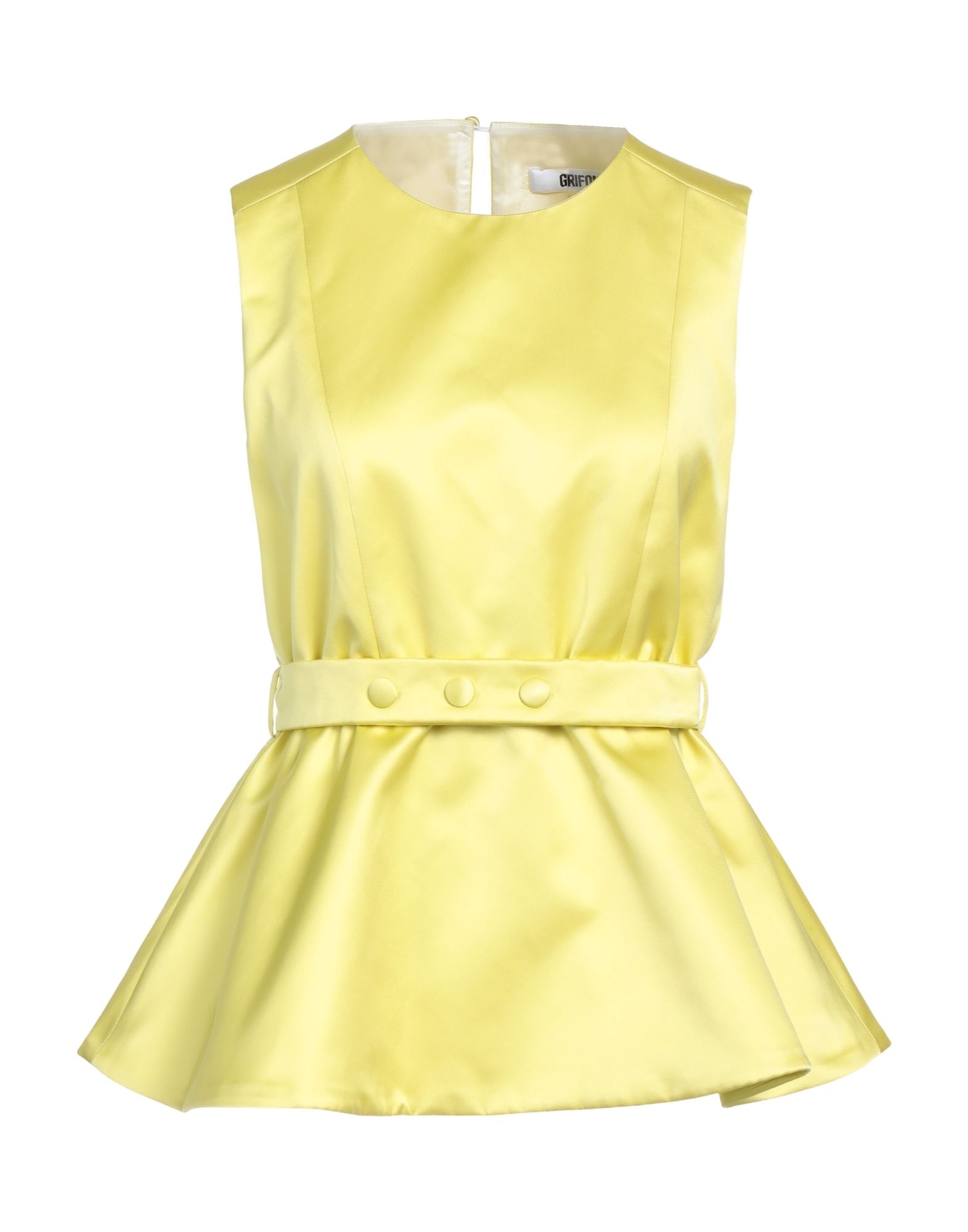 Shop Mauro Grifoni Grifoni Woman Top Yellow Size 8 Polyester
