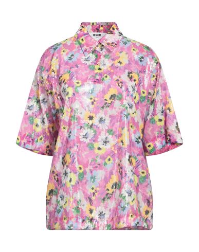 Shop Msgm Woman Shirt Pink Size 4 Polyester