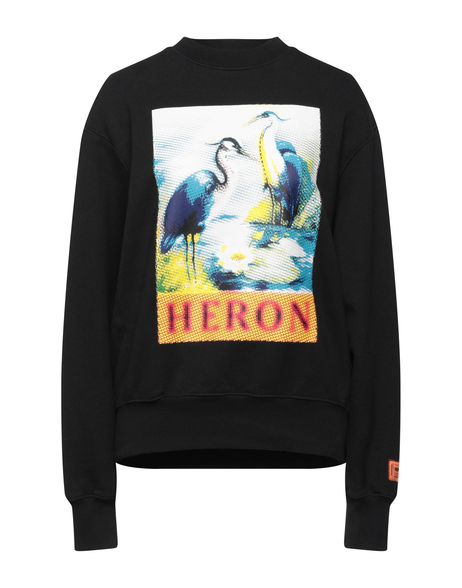 Shop Heron Preston Woman Sweatshirt Black Size S Cotton, Elastane, Polyester