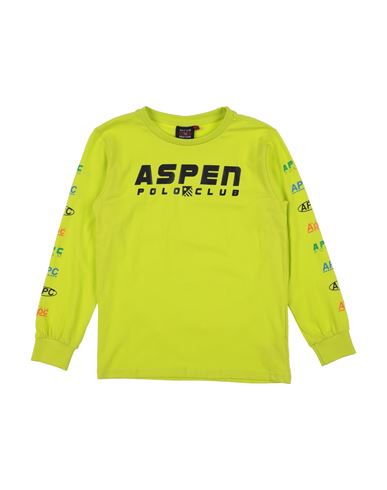 Aspen Polo Club Babies'  Toddler Boy T-shirt Acid Green Size 5 Cotton, Elastane