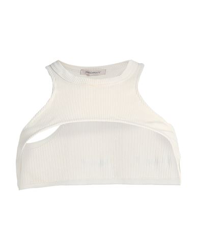 Hinnominate Woman Tank Top Beige Size M Cotton, Elastane