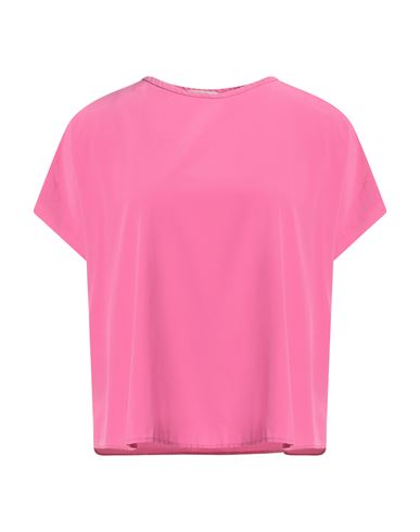 Kiltie Woman Top Pink Size 6 Silk, Elastane