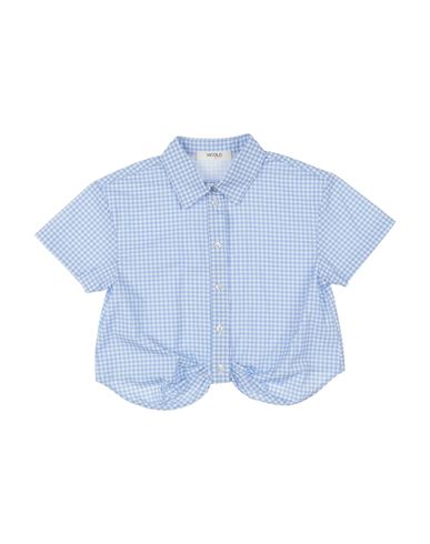 Vicolo Babies'  Toddler Girl Shirt Azure Size 4 Cotton In Blue