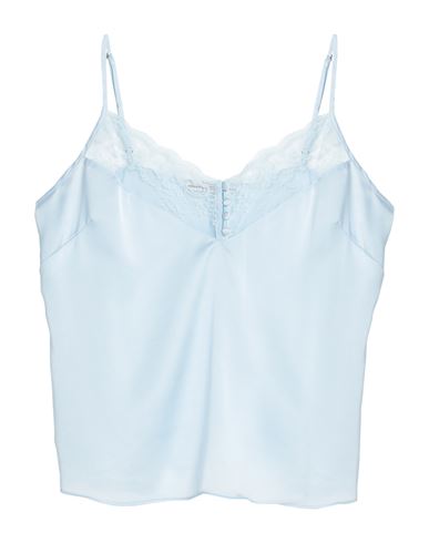 Guess Woman Top Sky Blue Size Xs Polyester