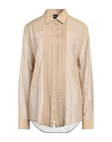 Aspesi Woman Shirt Khaki Size 8 Cotton, Silk In Beige