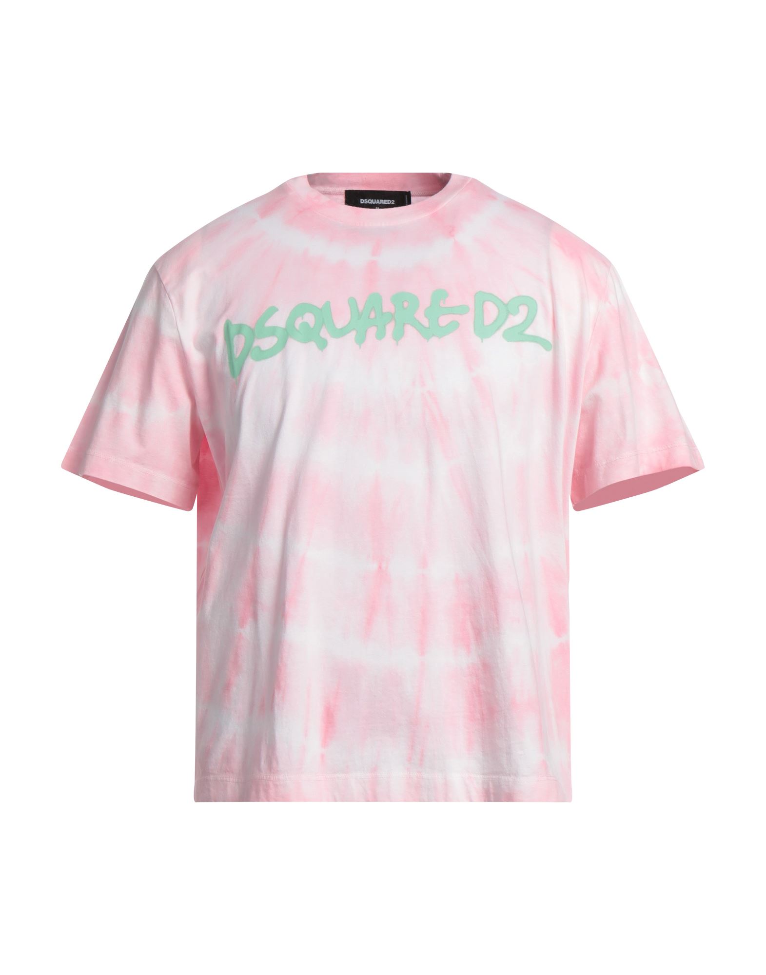 Shop Dsquared2 Man T-shirt Pink Size L Cotton