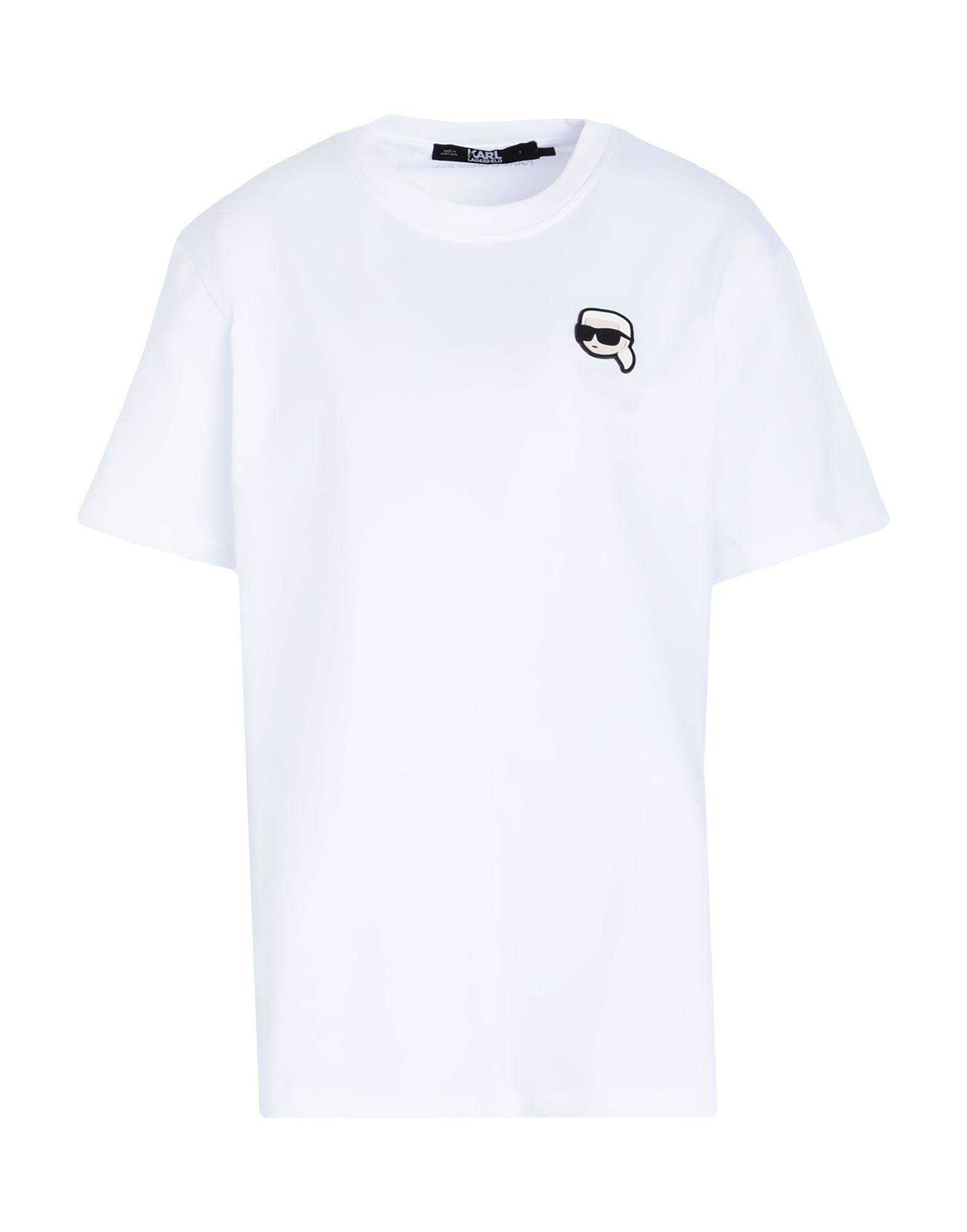 Shop Karl Lagerfeld Ikonik 2.0 Relaxed T-shirt Woman T-shirt White Size L Organic Cotton