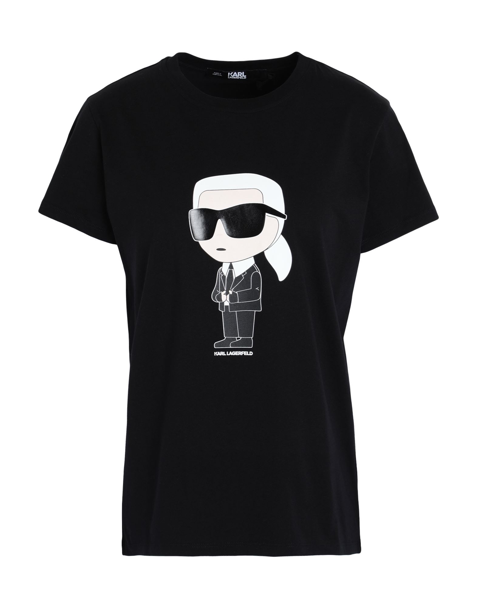 Shop Karl Lagerfeld Ikonik 2.0 Karl T-shirt Woman T-shirt Black Size L Organic Cotton