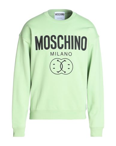Moschino Man Sweatshirt Acid Green Size 42 Cotton