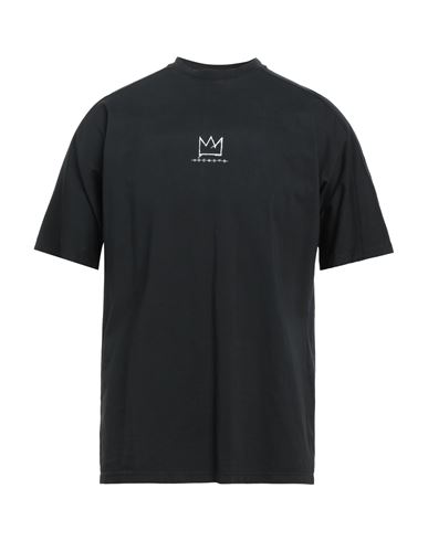 Asensyo Man T-shirt Black Size S Cotton