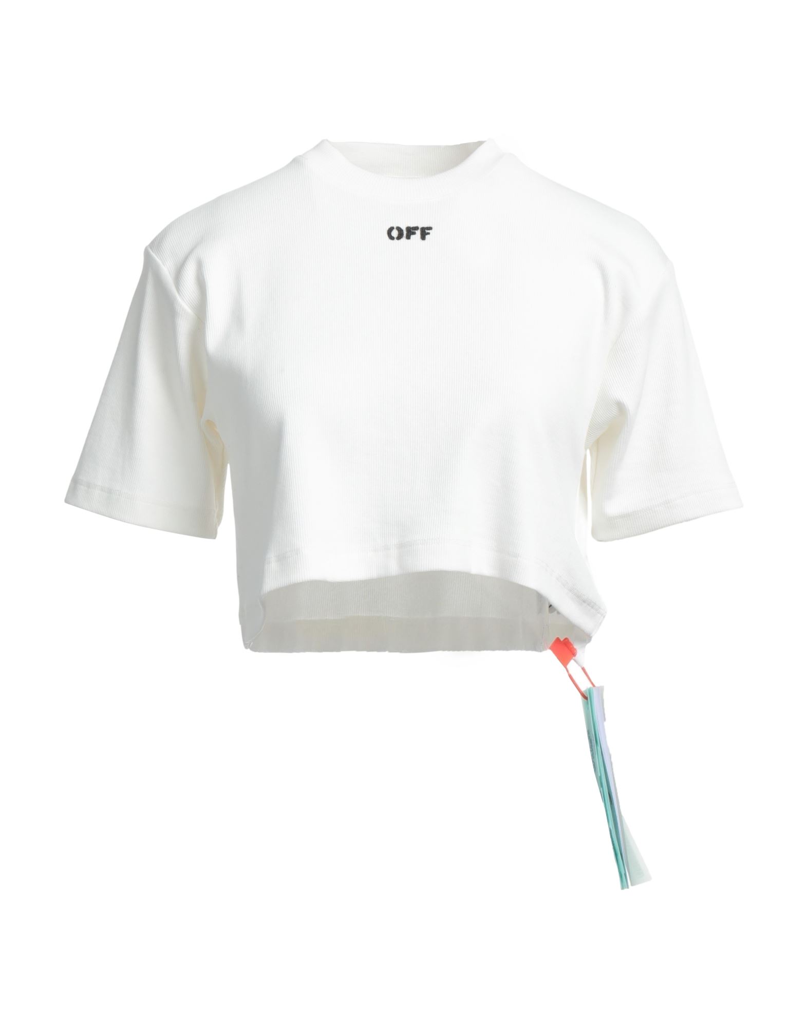 Off-white Woman T-shirt Ivory Size Xs Organic Cotton, Elastane