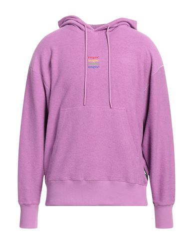 Msgm Man Sweatshirt Mauve Size Xl Cotton In Purple