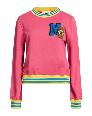 Moschino Couture Woman Sweatshirt Fuchsia Size 10 Organic Cotton In Pink