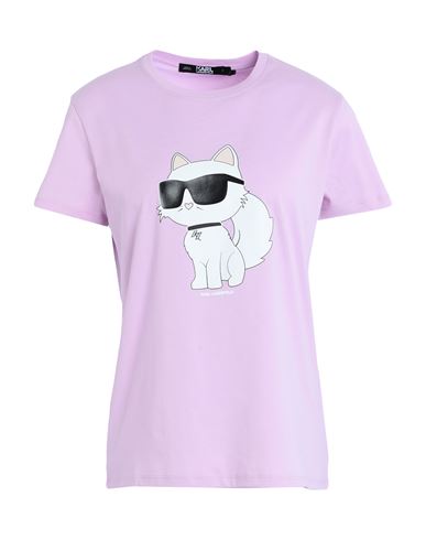 Karl Lagerfeld Ikonik 2.0 Choupette T-shirt Woman T-shirt Pink Size M Organic Cotton