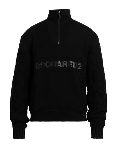 Dsquared2 Man Sweatshirt Black Size S Cotton, Elastane