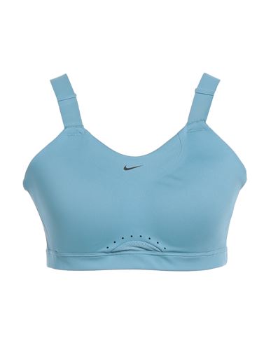 Shop Nike Dri-fit Alpha Women's High-support Padded Adjustable Sports Bra Woman Top Light Blue Size