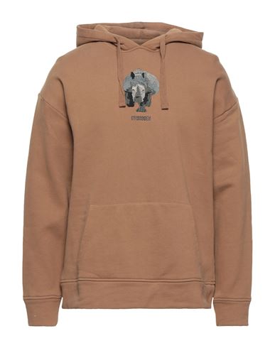 Hydrogen Man Sweatshirt Camel Size Xxl Cotton In Beige