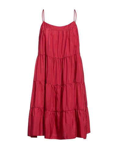 Semicouture Woman Mini Dress Red Size 8 Silk