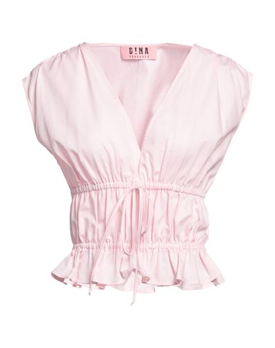 Gina Gorgeous Woman Top Pink Size 8 Cotton