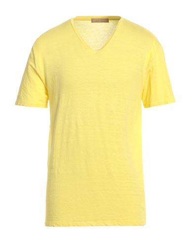 Daniele Fiesoli Man T-shirt Yellow Size Xxl Linen, Elastane