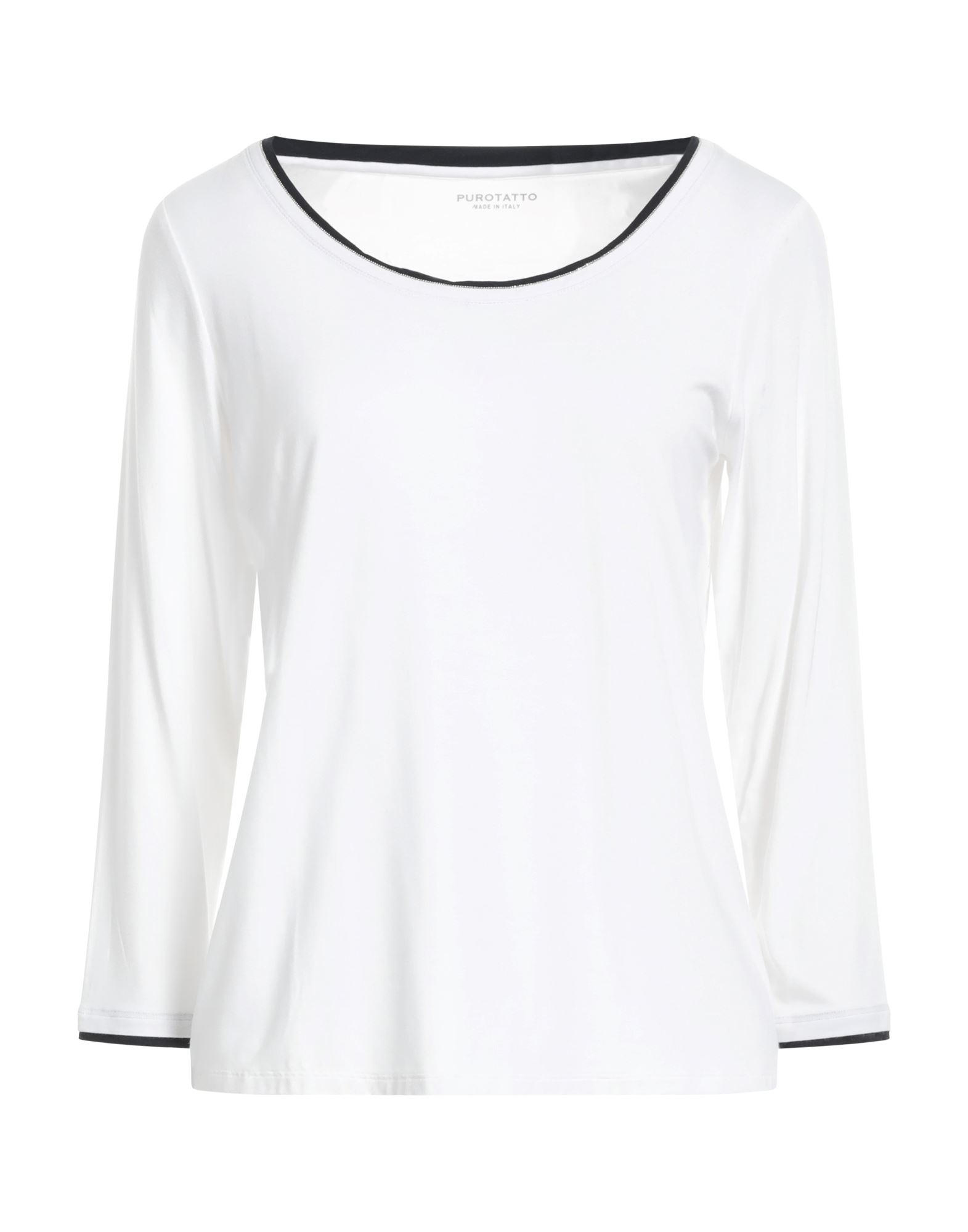 Shop Purotatto Woman T-shirt White Size 4 Viscose, Elastane