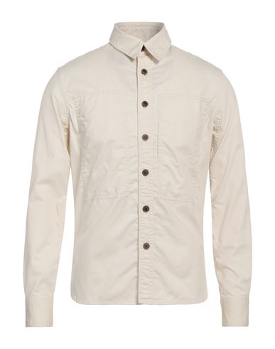 Zip Code 36061 Man Shirt Ivory Size S Cotton In White