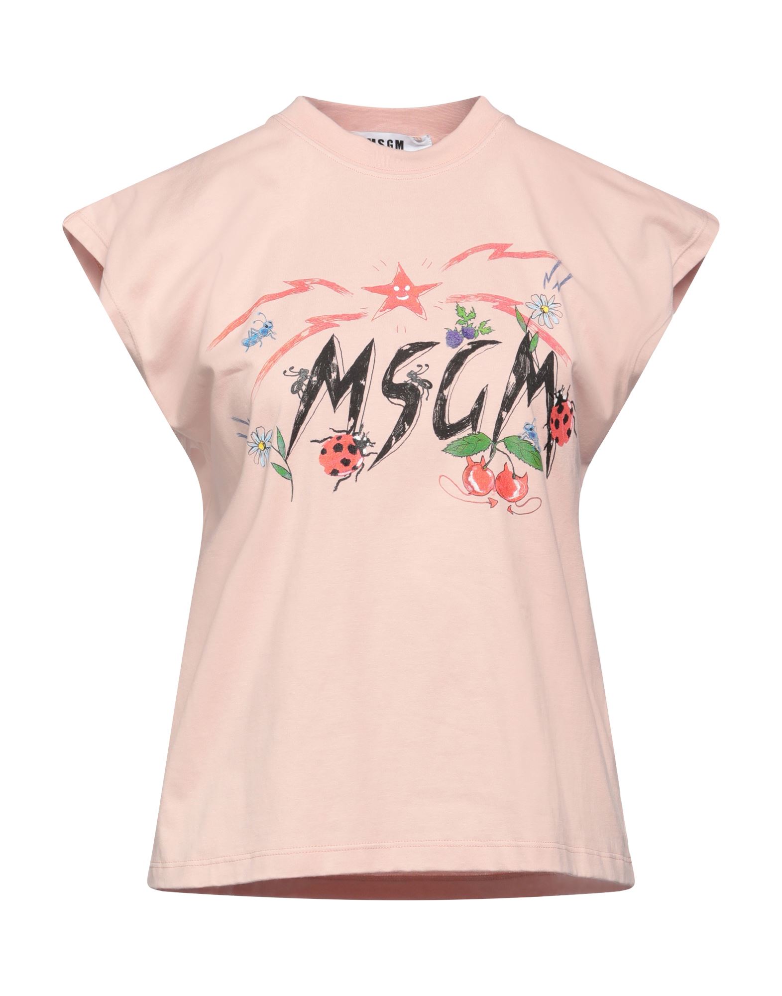 Msgm T-shirts In Light Pink