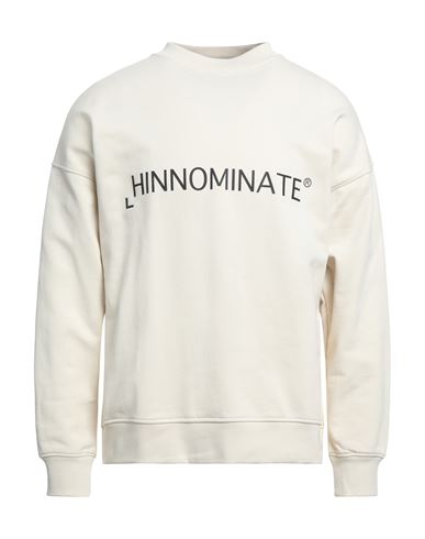 Hinnominate Man Sweatshirt Ivory Size L Cotton In White