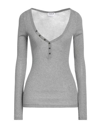 Dondup Woman T-shirt Light Grey Size M Viscose