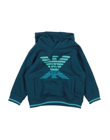 Emporio Armani Toddler Boy Sweatshirt Deep Teal Size 6 Cotton, Polyester, Elastane In Green