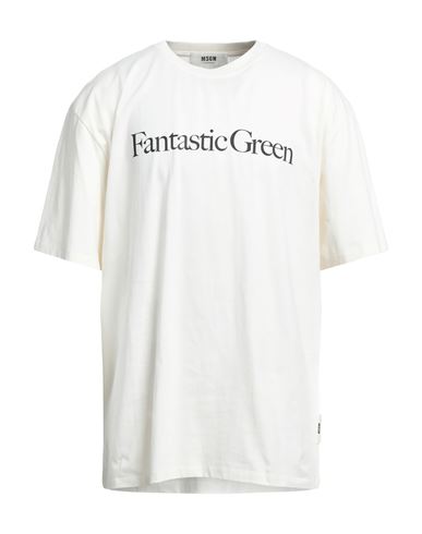 Msgm Man T-shirt White Size Xl Cotton