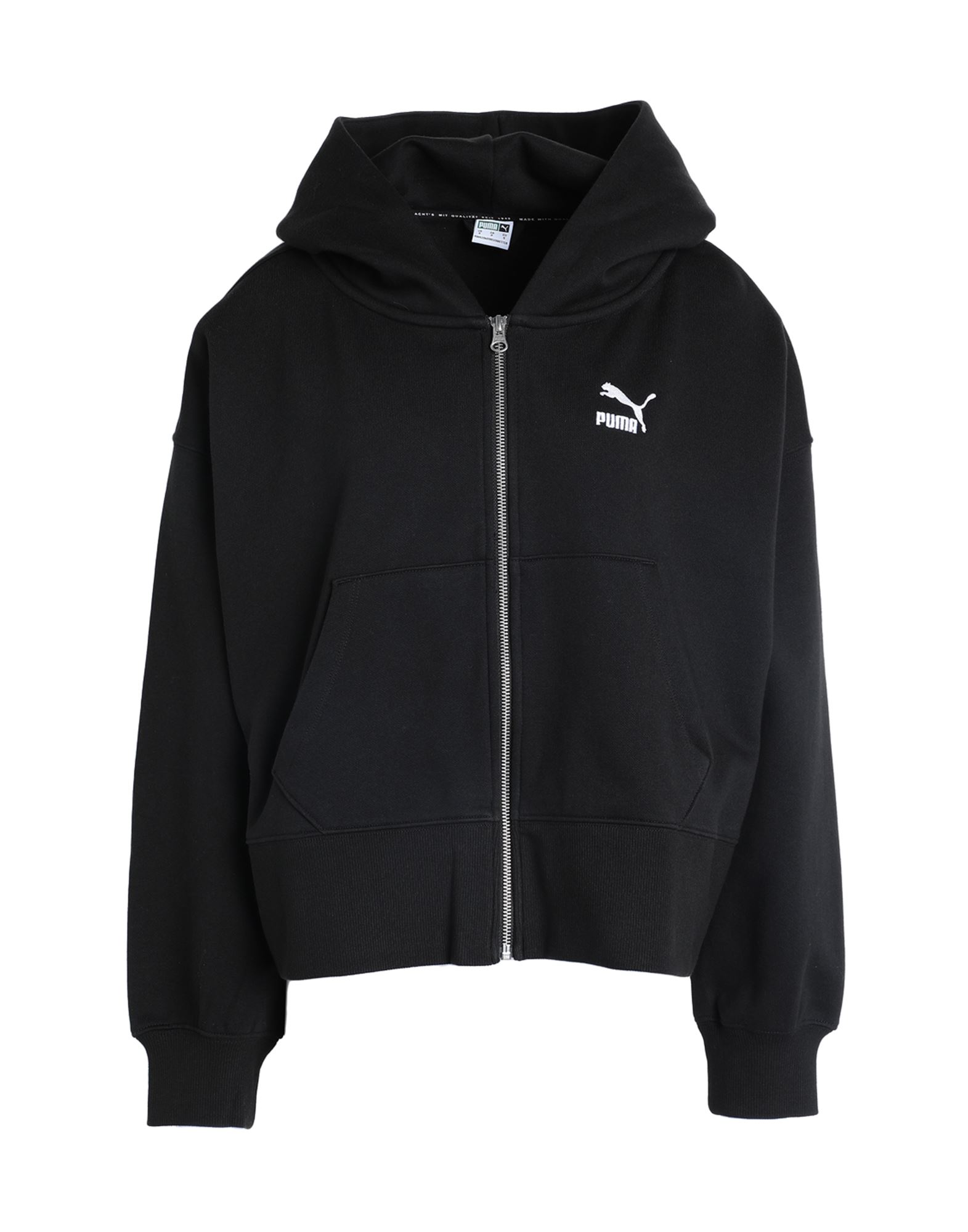 Shop Puma Woman Sweatshirt Black Size M Cotton, Polyester