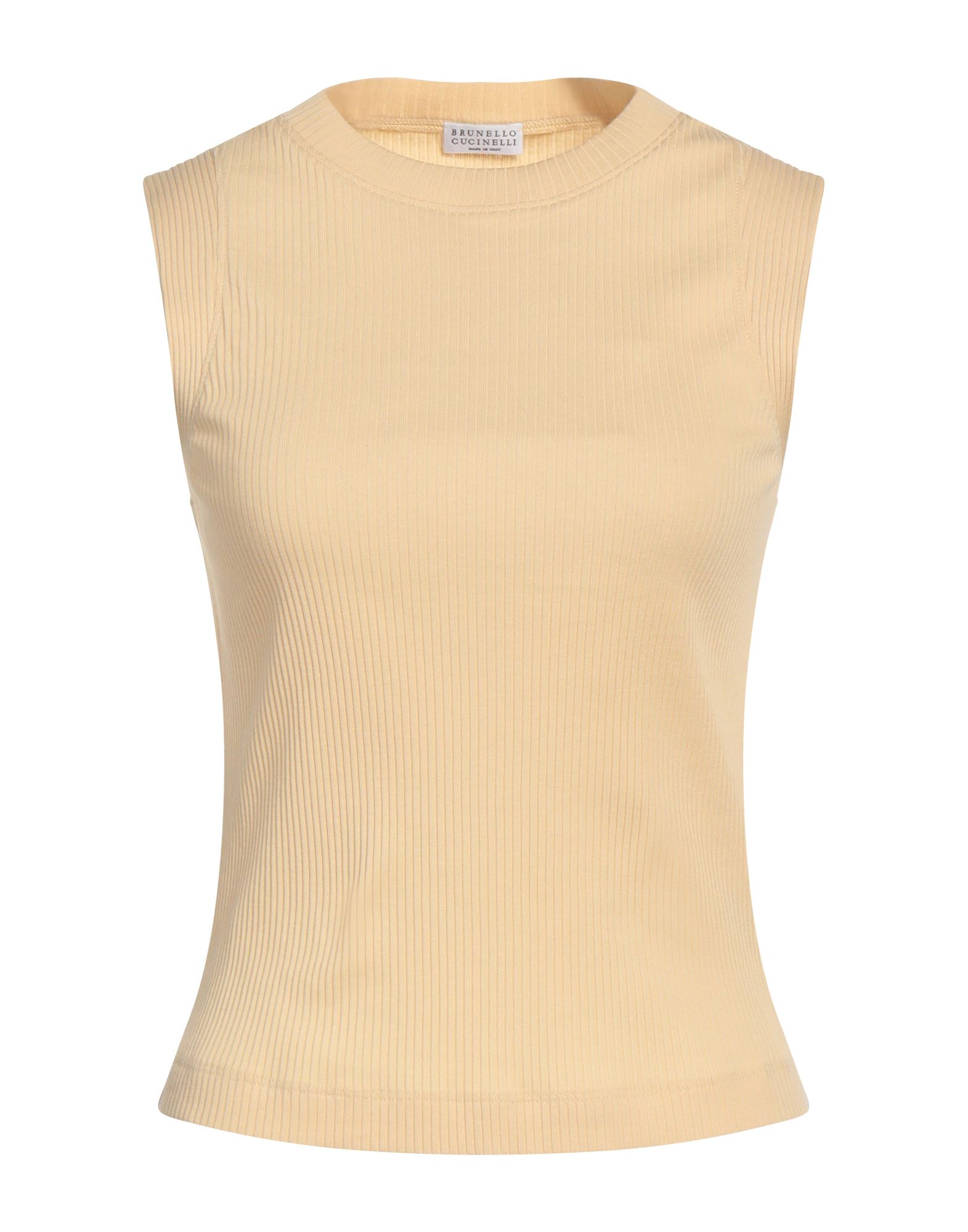 Brunello Cucinelli Tank Tops In Yellow