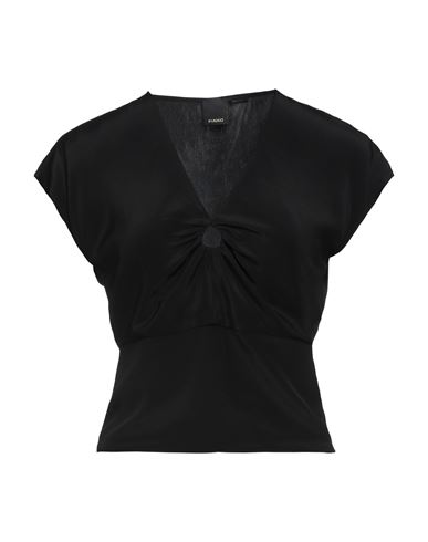 Pinko Woman Blouse Black Size 10 Acetate, Silk