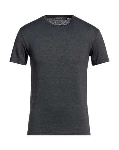 Daniele Fiesoli Man T-shirt Lead Size S Linen, Elastane In Grey