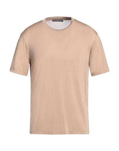 Shop Daniele Fiesoli Man T-shirt Beige Size Xl Cupro, Elastane