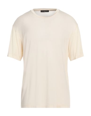 Shop Daniele Fiesoli Man T-shirt Ivory Size S Cupro, Elastane In White
