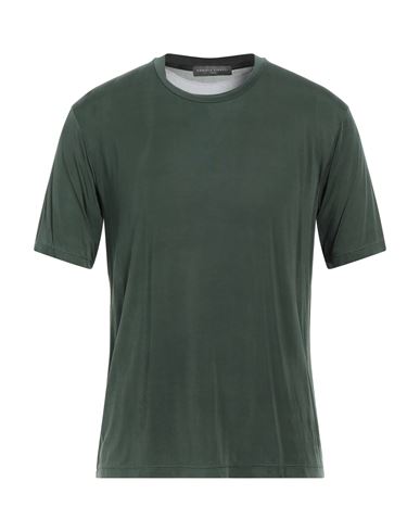 Daniele Fiesoli Man T-shirt Dark Green Size M Cupro, Elastane