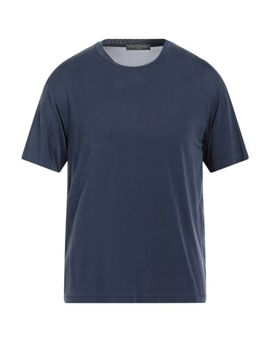 Daniele Fiesoli Man T-shirt Navy Blue Size L Cupro, Elastane