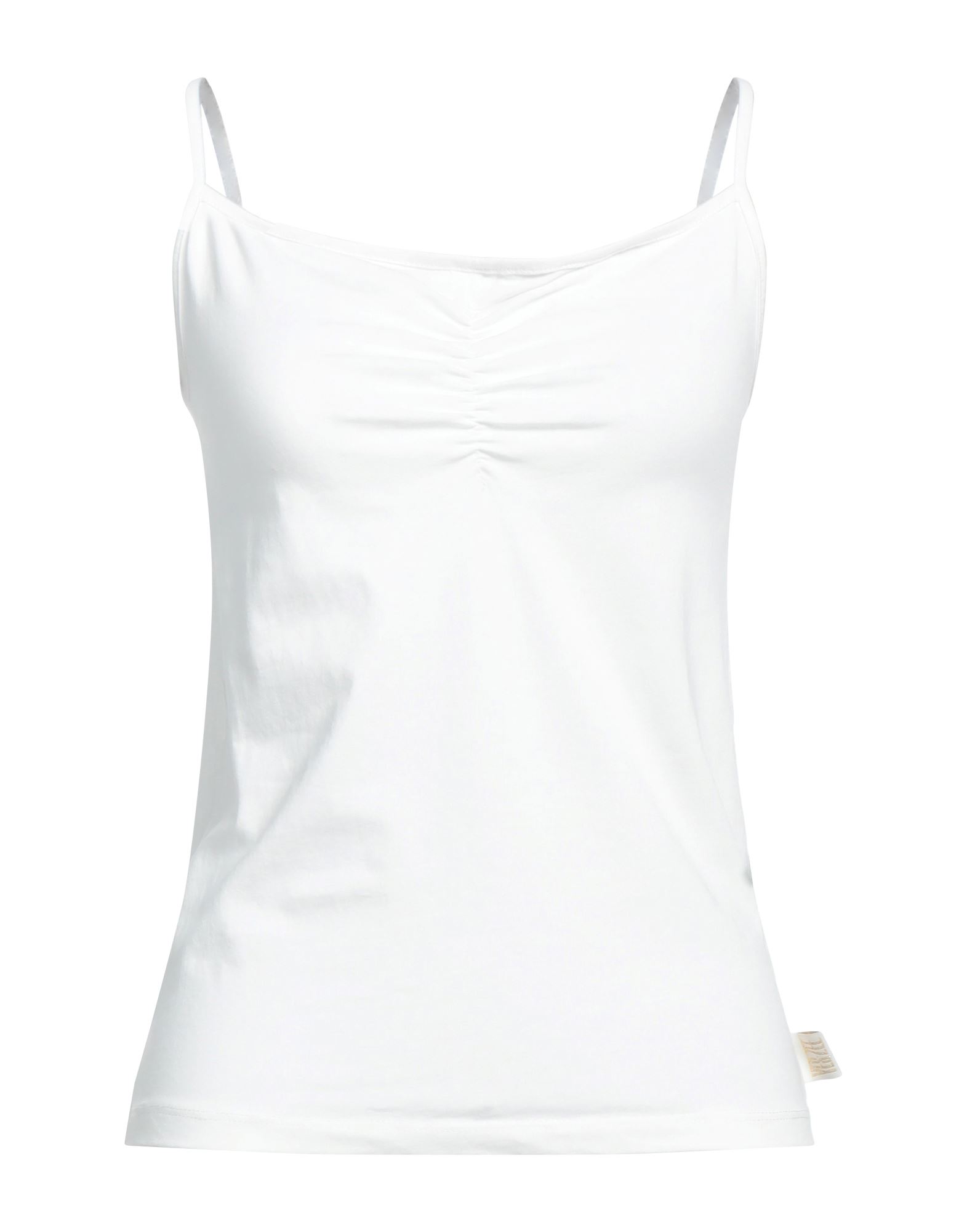 Yes Zee By Essenza Tank Tops In White