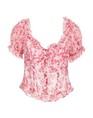 Loveshackfancy Woman Blouse Pink Size 4 Silk